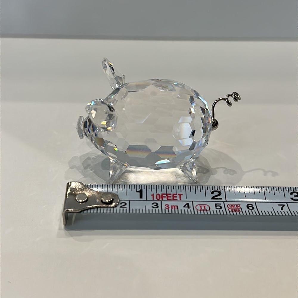 Swarovski Figurine Pig Medium Metal Tail - Picture 7 of 7